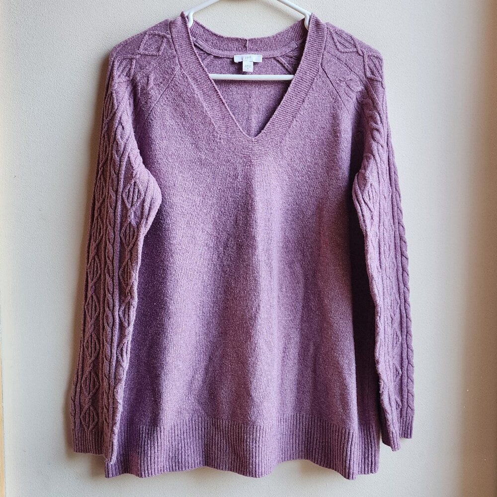 J.Jill Lavender V-Neck Sweater Size Small
